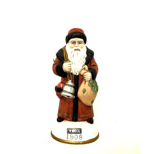VTG ~1987~FLAMBRO 1908 BULLER CLOS MUSICAL SANTA FIGURE~PORCELAIN~JINGLE BELLS